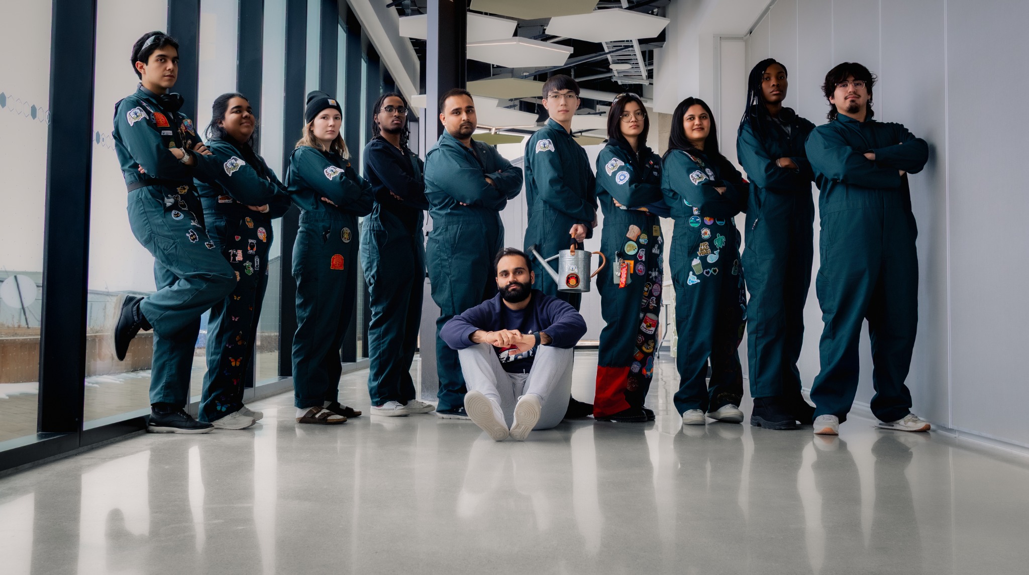 HPUES group posing together in personalized covvies